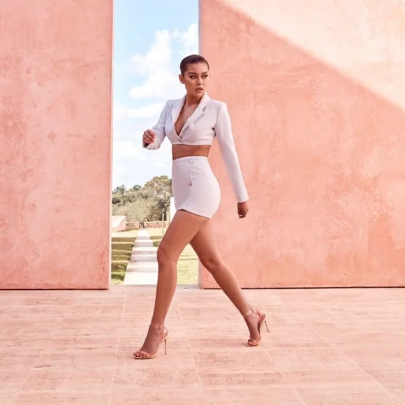 House of CB Rania Skirt Light Blue Size Small - Picture 4 of 8